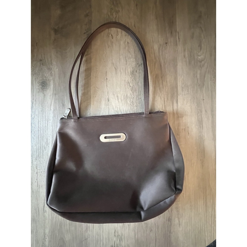 Vintage Esprit Brown Satin Purse Shoulder Bag Very Good Condition!